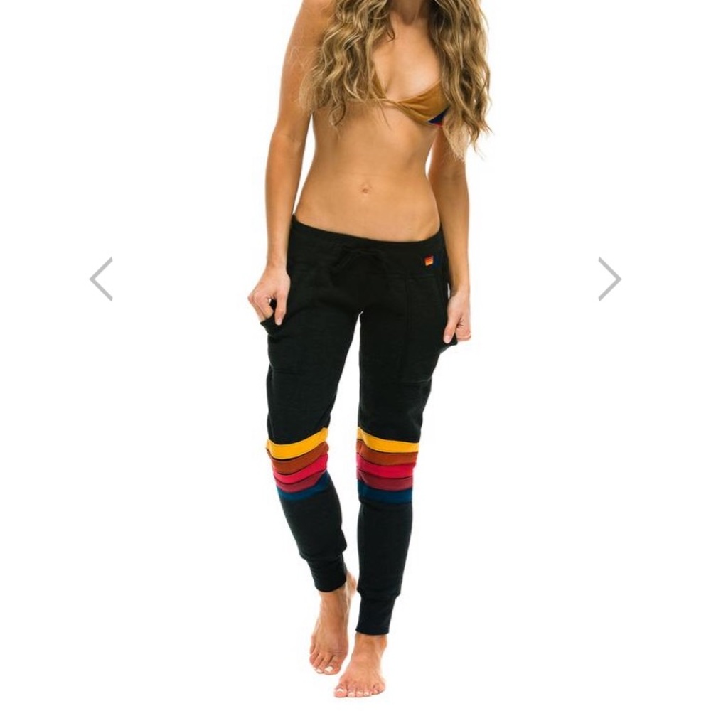 Women’s moto stripe sweatpants